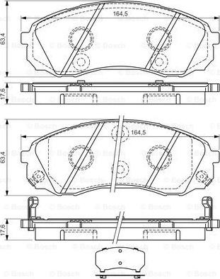 BOSCH 0 986 494 377 - Brake Pad Set, disc brake onlydrive.pro