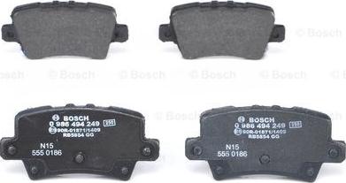 BOSCH 0 986 494 249 - Тормозные колодки, дисковые, комплект onlydrive.pro