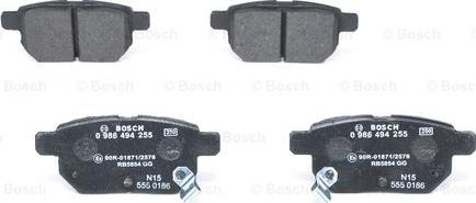 BOSCH 0 986 494 255 - Brake Pad Set, disc brake onlydrive.pro