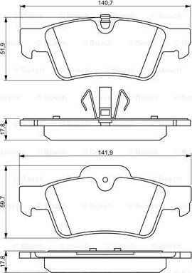 BOSCH 0 986 494 256 - Тормозные колодки, дисковые, комплект onlydrive.pro