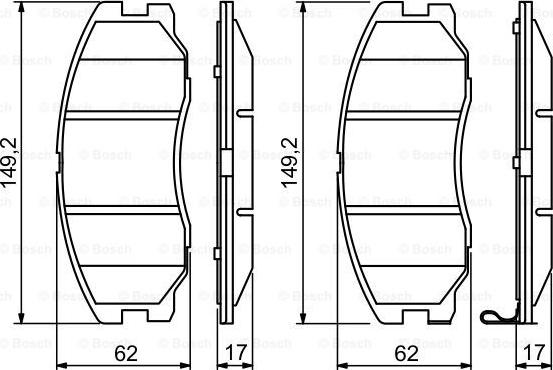 BOSCH 0 986 494 250 - Stabdžių trinkelių rinkinys, diskinis stabdys onlydrive.pro