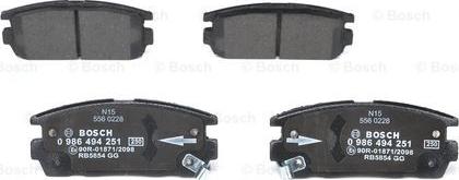 BOSCH 0 986 494 251 - Brake Pad Set, disc brake onlydrive.pro