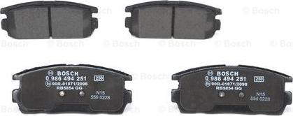 BOSCH 0 986 494 251 - Brake Pad Set, disc brake onlydrive.pro