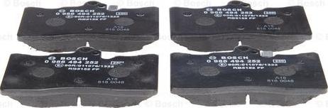 BOSCH 0 986 494 252 - Brake Pad Set, disc brake onlydrive.pro