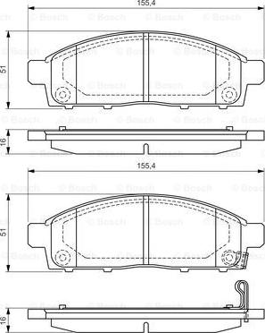 BOSCH 0 986 494 268 - Тормозные колодки, дисковые, комплект onlydrive.pro