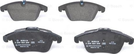 BOSCH 0 986 494 209 - Brake Pad Set, disc brake onlydrive.pro