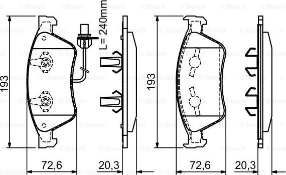 BOSCH 0 986 494 200 - Brake Pad Set, disc brake onlydrive.pro