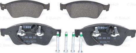 BOSCH 0 986 494 200 - Brake Pad Set, disc brake onlydrive.pro