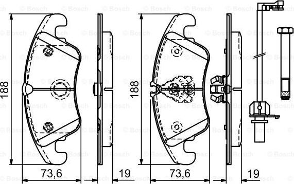 BOSCH 0 986 494 201 - Bremžu uzliku kompl., Disku bremzes onlydrive.pro