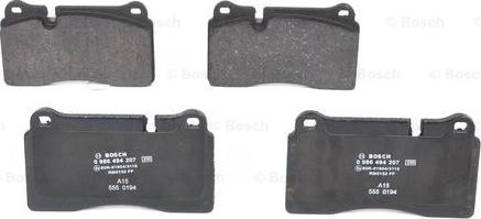 BOSCH 0 986 494 207 - Brake Pad Set, disc brake onlydrive.pro