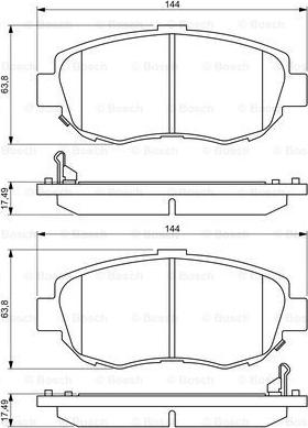 BOSCH 0 986 494 211 - Stabdžių trinkelių rinkinys, diskinis stabdys onlydrive.pro