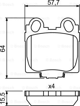 BOSCH 0 986 494 231 - Piduriklotsi komplekt,ketaspidur onlydrive.pro