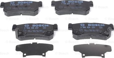 BOSCH 0 986 494 237 - Brake Pad Set, disc brake onlydrive.pro