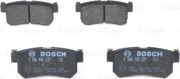 BOSCH 0 986 494 237 - Brake Pad Set, disc brake onlydrive.pro