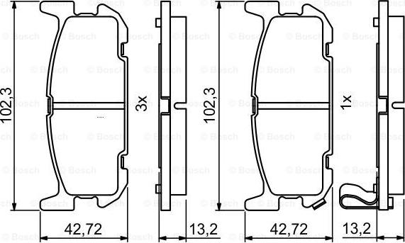 BOSCH 0 986 494 226 - Brake Pad Set, disc brake onlydrive.pro