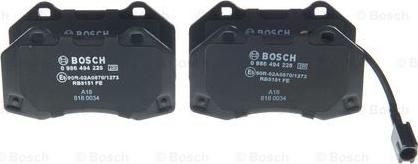 BOSCH 0 986 494 228 - Тормозные колодки, дисковые, комплект onlydrive.pro