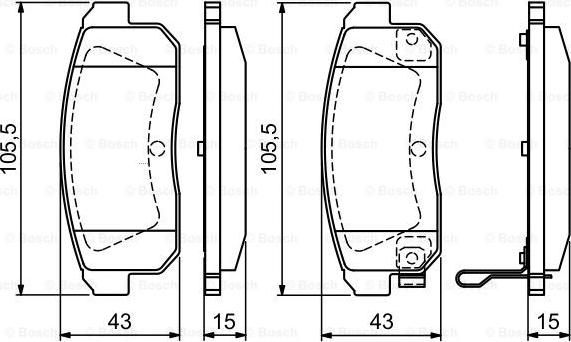 BOSCH 0 986 494 223 - Bremžu uzliku kompl., Disku bremzes onlydrive.pro