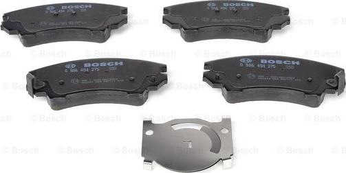 BOSCH 0 986 494 275 - Brake Pad Set, disc brake onlydrive.pro