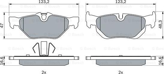 BOSCH 0 986 494 272 - Bremžu uzliku kompl., Disku bremzes onlydrive.pro