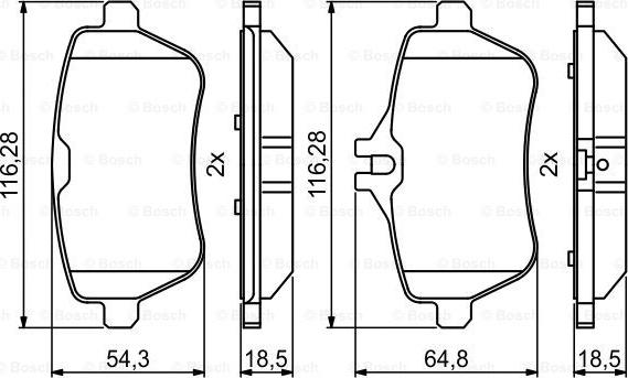 BOSCH 0 986 494 790 - Тормозные колодки, дисковые, комплект onlydrive.pro