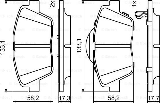 BOSCH 0 986 494 755 - Brake Pad Set, disc brake onlydrive.pro