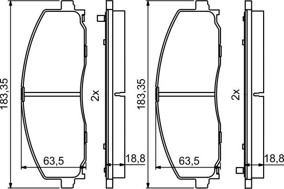 BOSCH 0 986 494 769 - Brake Pad Set, disc brake onlydrive.pro