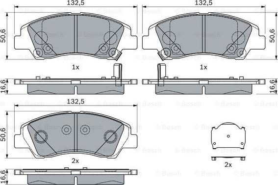 BOSCH 0 986 494 760 - Brake Pad Set, disc brake onlydrive.pro