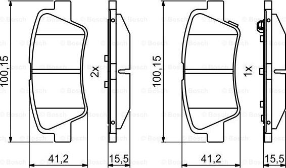 BOSCH 0 986 494 768 - Stabdžių trinkelių rinkinys, diskinis stabdys onlydrive.pro