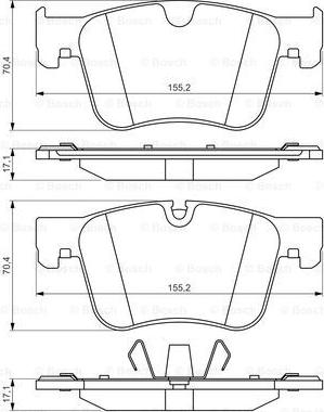 BOSCH 0 986 494 703 - Brake Pad Set, disc brake onlydrive.pro