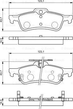 BOSCH 0 986 494 719 - Brake Pad Set, disc brake onlydrive.pro