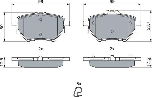 BOSCH 0 986 494 716 - Brake Pad Set, disc brake onlydrive.pro