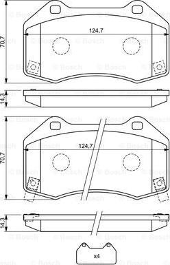 BOSCH 0 986 494 718 - Brake Pad Set, disc brake onlydrive.pro