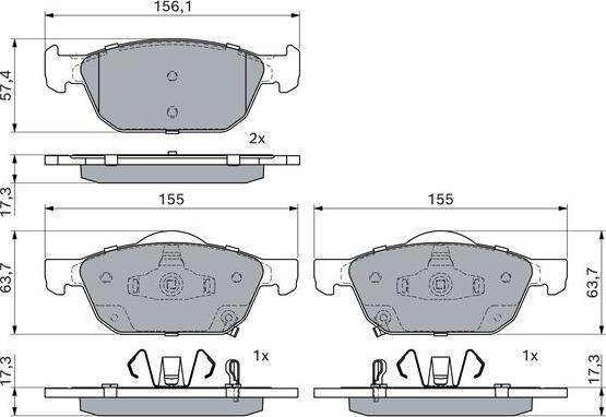 BOSCH 0 986 494 785 - Stabdžių trinkelių rinkinys, diskinis stabdys onlydrive.pro