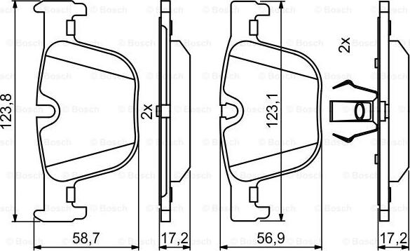 BOSCH 0 986 494 786 - Piduriklotsi komplekt,ketaspidur onlydrive.pro