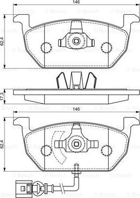 BOSCH 0 986 494 721 - Stabdžių trinkelių rinkinys, diskinis stabdys onlydrive.pro