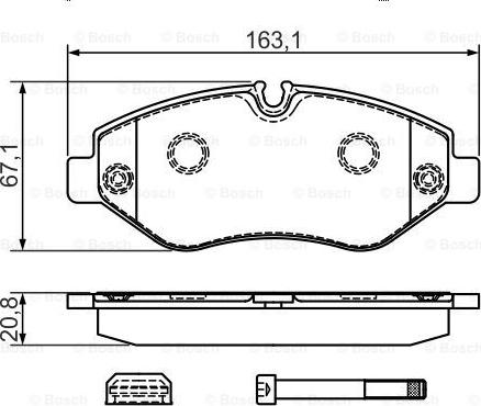 BOSCH 0 986 494 728 - Piduriklotsi komplekt,ketaspidur onlydrive.pro