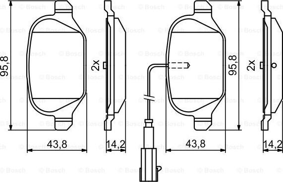 BOSCH 0 986 494 779 - Bremžu uzliku kompl., Disku bremzes onlydrive.pro