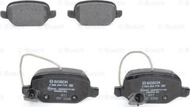 BOSCH 0 986 494 776 - Stabdžių trinkelių rinkinys, diskinis stabdys onlydrive.pro