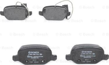 BOSCH 0 986 494 776 - Brake Pad Set, disc brake onlydrive.pro