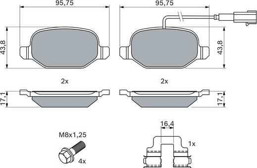 BOSCH 0 986 494 776 - Brake Pad Set, disc brake onlydrive.pro