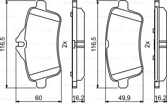 BOSCH 0 986 494 771 - Piduriklotsi komplekt,ketaspidur onlydrive.pro