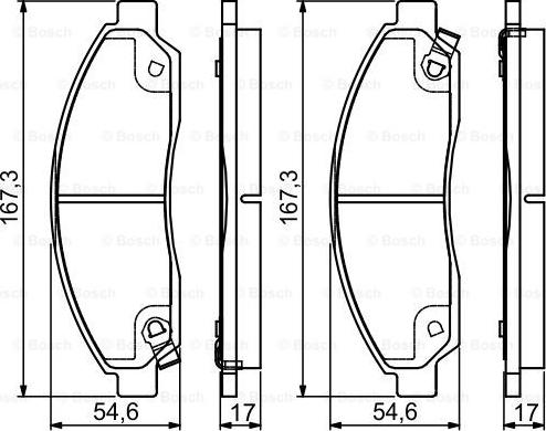 BOSCH 0 986 495 159 - Bremžu uzliku kompl., Disku bremzes onlydrive.pro