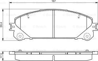 BOSCH 0 986 495 169 - Brake Pad Set, disc brake onlydrive.pro