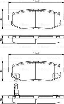 BOSCH 0 986 495 135 - Brake Pad Set, disc brake onlydrive.pro