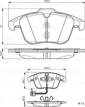 BOSCH 0 986 495 129 - Brake Pad Set, disc brake onlydrive.pro