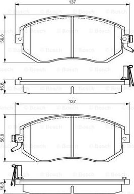 BOSCH 0 986 495 125 - Bremžu uzliku kompl., Disku bremzes onlydrive.pro