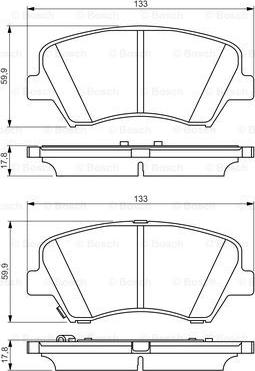 BOSCH 0 986 495 343 - Brake Pad Set, disc brake onlydrive.pro