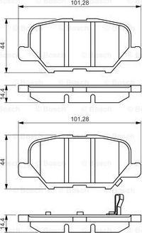 BOSCH 0 986 495 358 - Brake Pad Set, disc brake onlydrive.pro