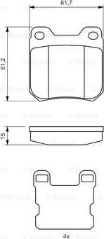 BOSCH 0 986 490 500 - Brake Pad Set, disc brake onlydrive.pro