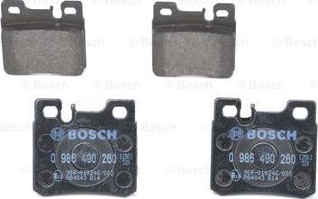 BOSCH 0 986 490 260 - Stabdžių trinkelių rinkinys, diskinis stabdys onlydrive.pro